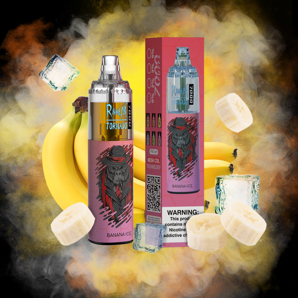 RandM 7000 Disposable Vape 7000 Puffs 5% Nicotine 14ml BANANA ICE 1pc