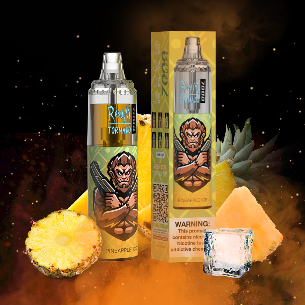 RandM 7000 Disposable Vape 7000 Puffs 5% Nicotine 14ml PINEAPPLE ICE 1pc