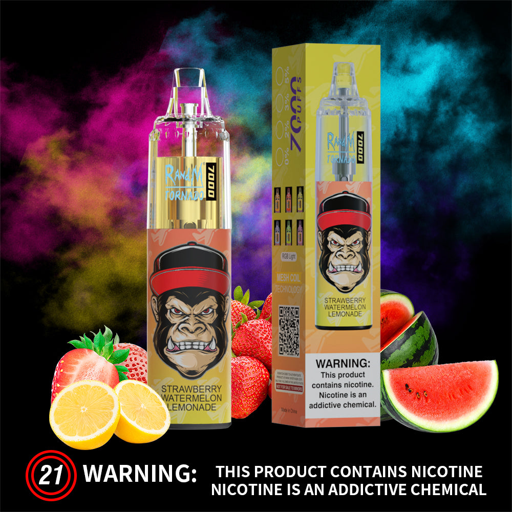 RandM 7000 Disposable Vape 7000 Puffs 5% Nicotine 14ml STRAWBERRY WATERMELON LEMONADE 1pc