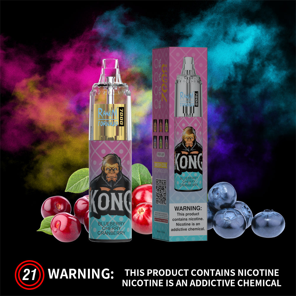 RandM 7000 Disposable Vape 7000 Puffs 5% Nicotine 14ml BLUEBERRY CHERRY CRANBERRY 1pc