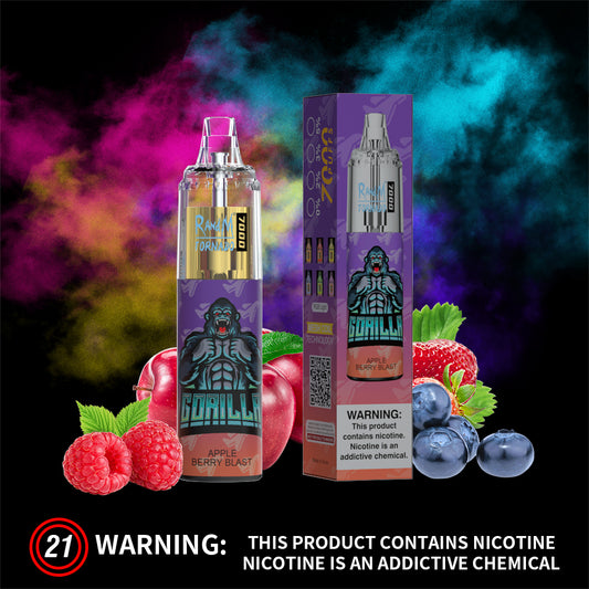 RandM 7000 Disposable Vape 7000 Puffs 5% Nicotine 14ml APPLE BERRY BLAST 1pc