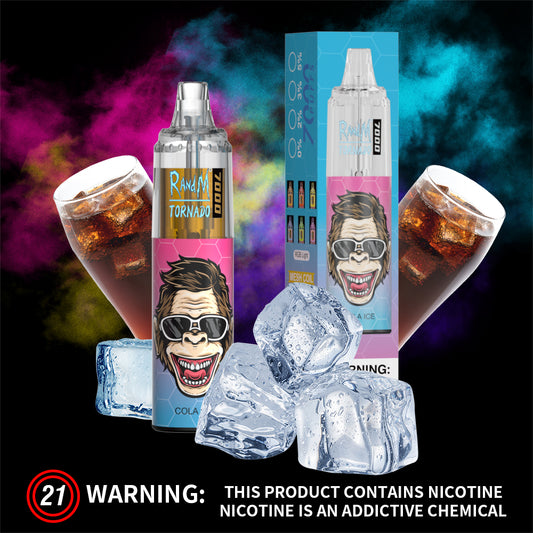 RandM 7000 Disposable Vape 7000 Puffs 5% Nicotine 14ml COLA ICE 1pc