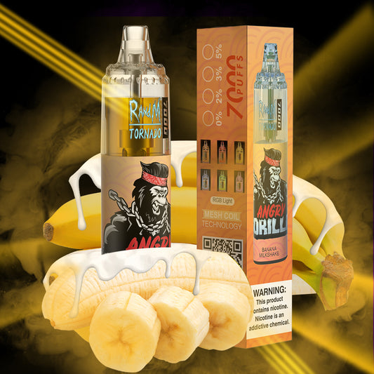 RandM 7000 Disposable Vape 7000 Puffs 5% Nicotine 14ml BANANA MILKSHAKE 1pc