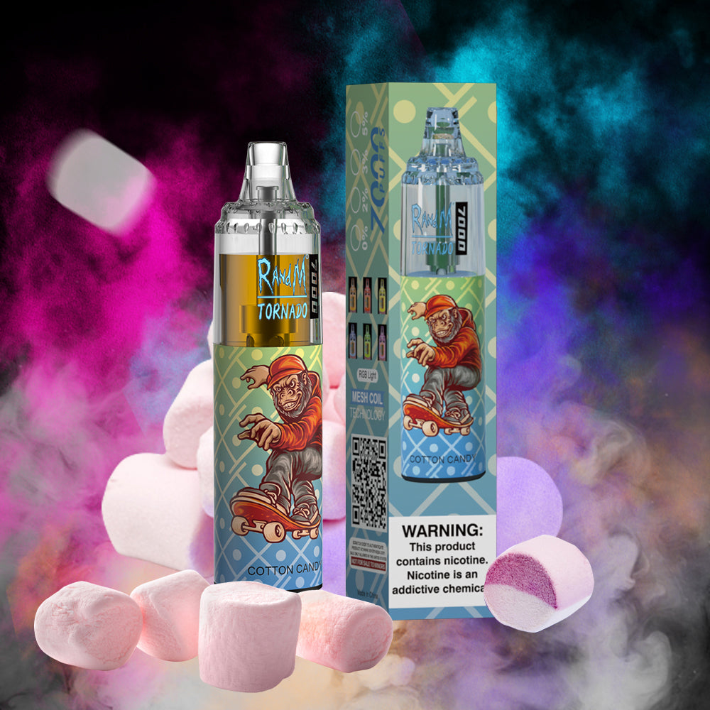 RandM 7000 Disposable Vape 7000 Puffs 5% Nicotine 14ml COTTON CANDY 1pc