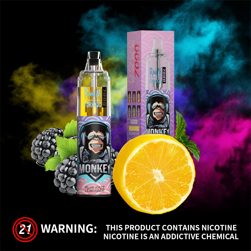 RandM 7000 Disposable Vape 7000 Puffs 5% Nicotine 14ml BLUE RAZZ LEMONADE 1pc