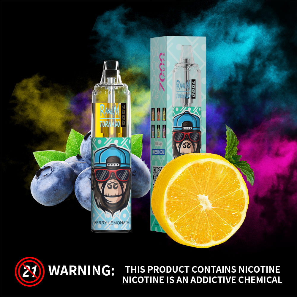 RandM 7000 Disposable Vape 7000 Puffs 5% Nicotine 14ml BERRY LEMONADE 1pc