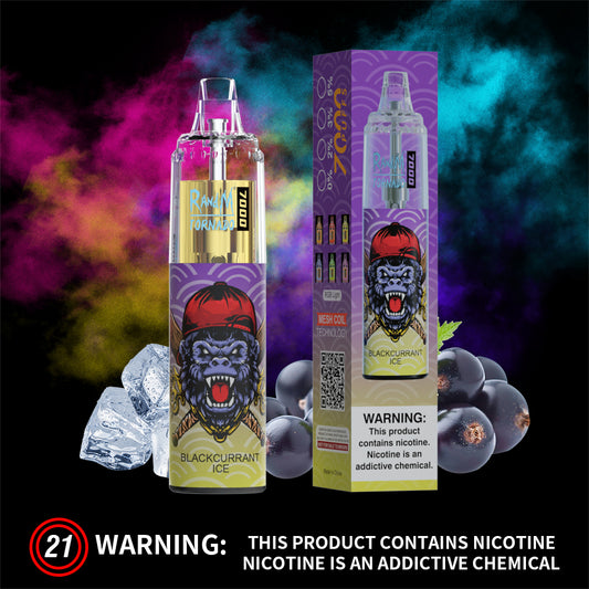 RandM 7000 Disposable Vape 7000 Puffs 5% Nicotine 14ml BLACKCURRANT ICE 1pc