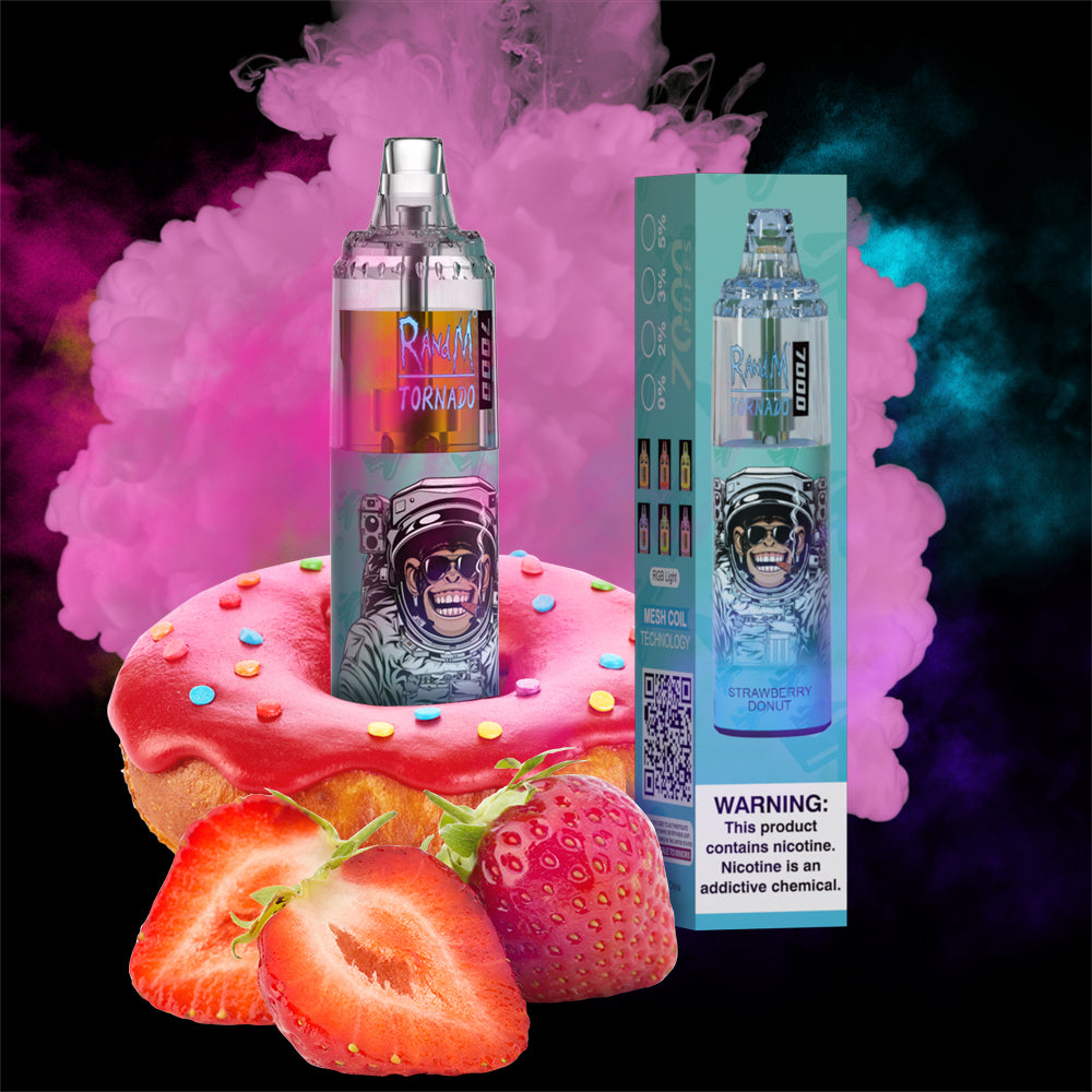 RandM 7000 Disposable Vape 7000 Puffs 5% Nicotine 14ml STRAWBERRY DONUT 1pc