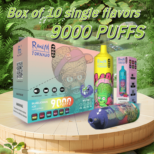 All Flavors RandM 9000 Disposable Vape 9000 Puffs 5% Nicotine 18ml 10pcs