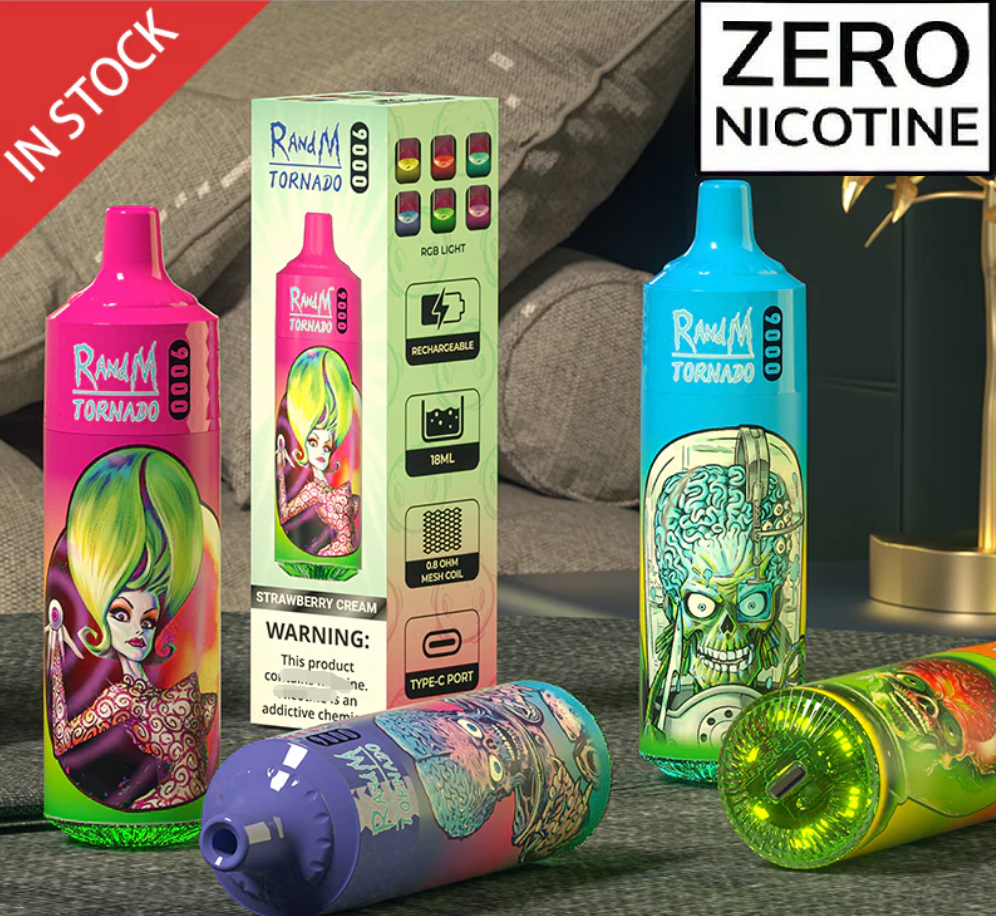 0% Nicotine RandM 9000 Disposable Vape 9000 Puffs 18ml All Flavor 1pc