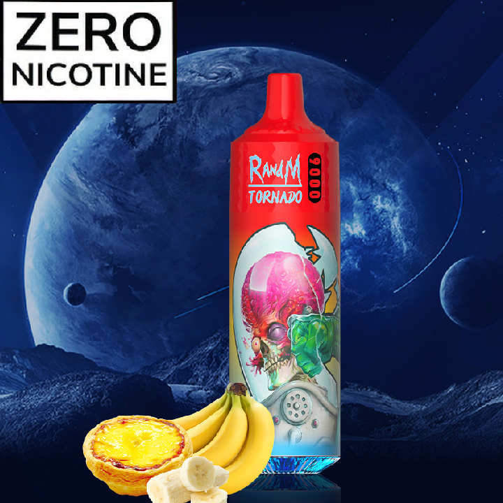 0% Nicotine RandM 9000 Disposable Vape 9000 Puffs 18ml Banana custard 1pc